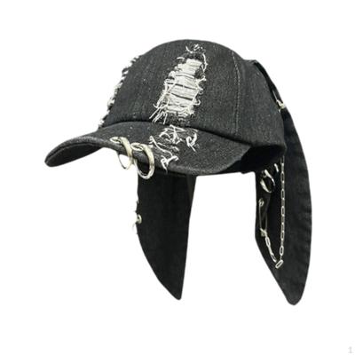 Czapka baseballowa z uszami zwierząt, czapka taty, regulowana, lekka, modna, na zewnątrz, do tańca, na gry