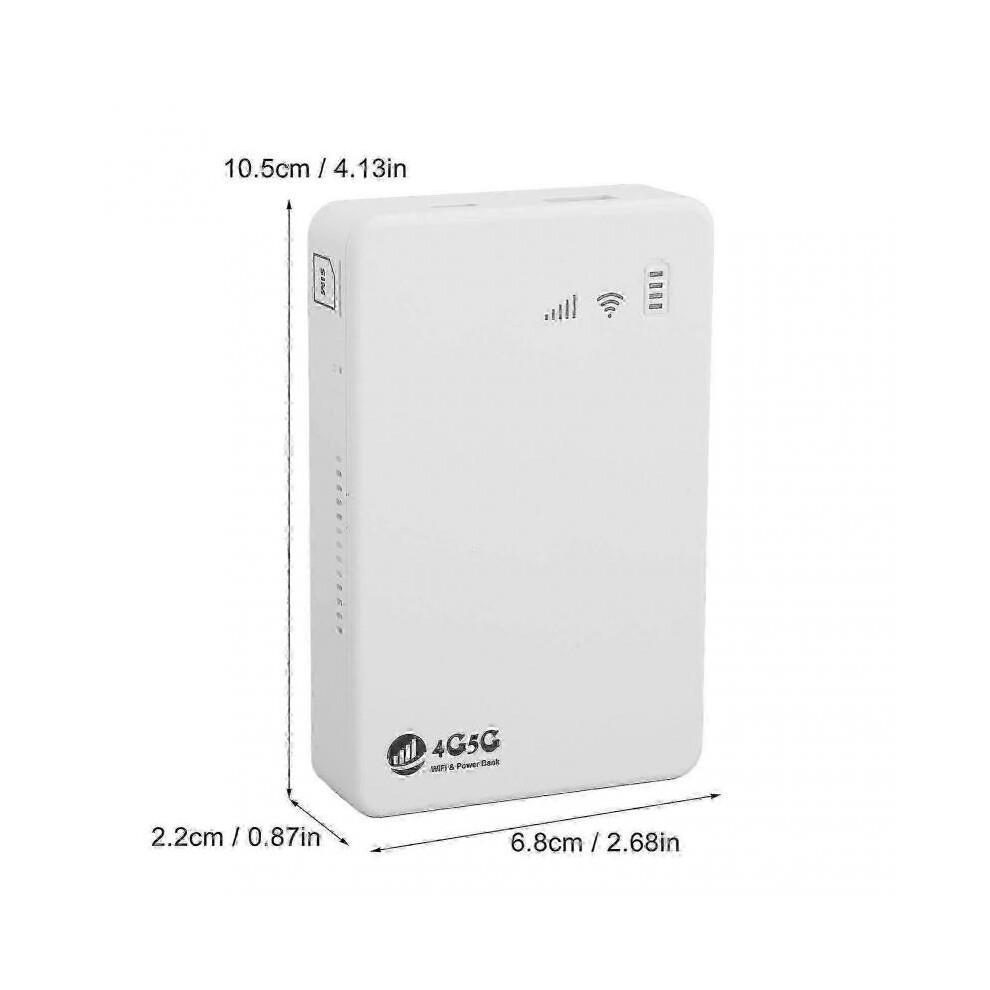 4G LTE & 5G Unlocked Mobile WiFi Hotspot 300Mbps Router with SIM Slot, Supports 10 Devices, 10000MAh