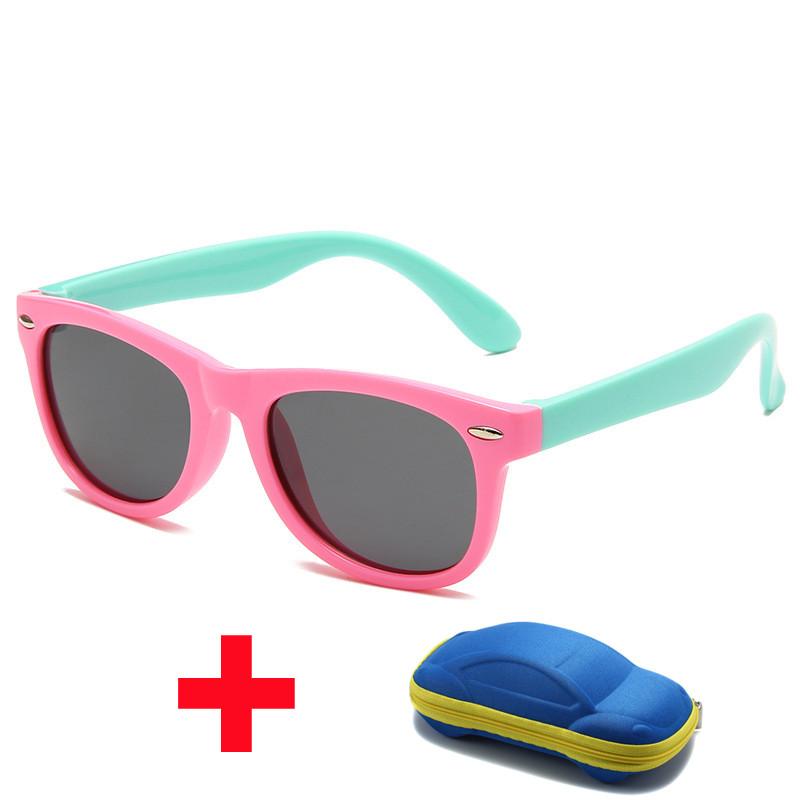 Children'S Silicone Sunglasses With Glasses Box Boys Girls Outdoor Goggles Sun Glasses Ac Lens Eyeglasses Baby Uv400 Eyewear