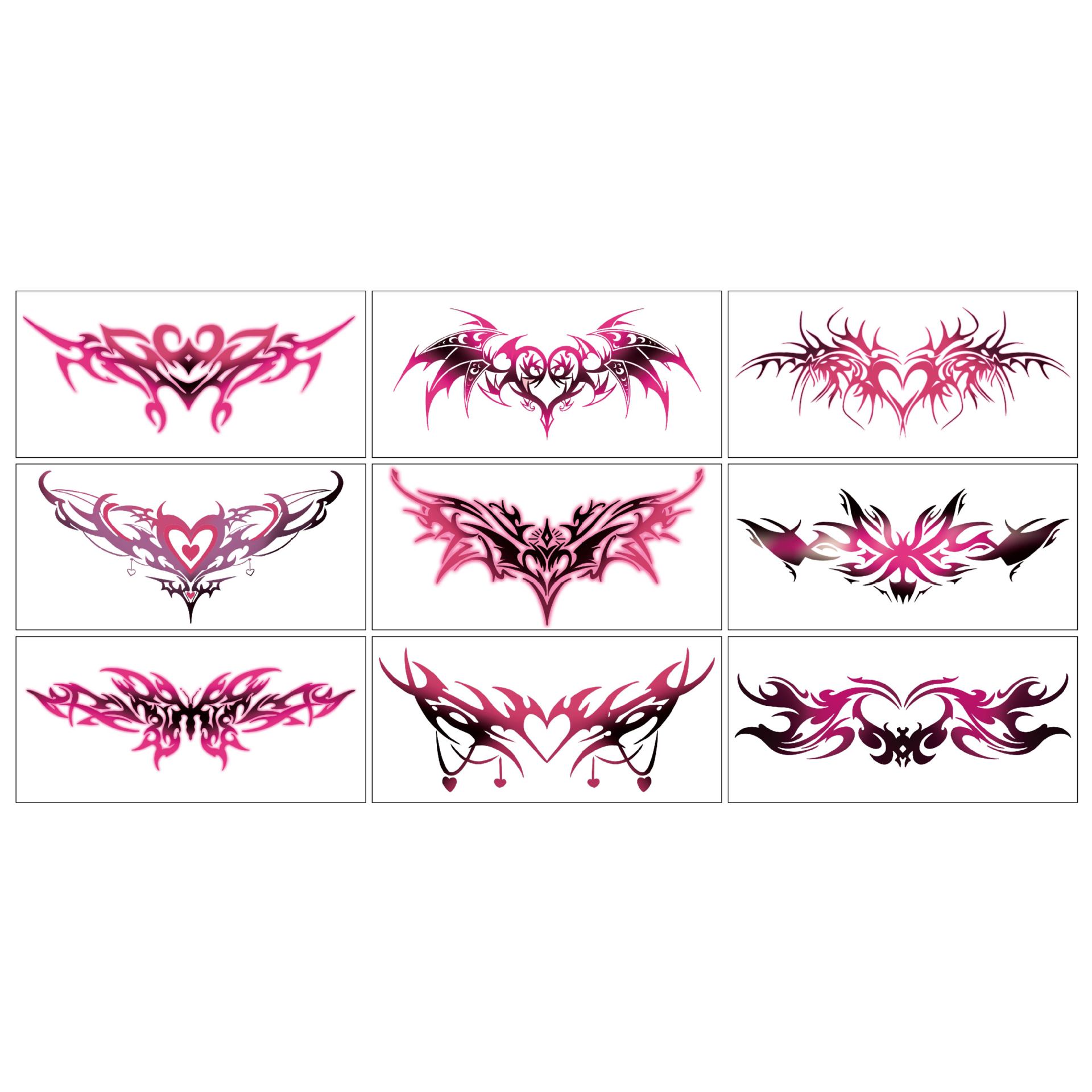 

9 Sheets Abdominal and Chest Tattoo Stickers temporary tattoo Sexy Abdominal Back Tattoo Home B червоний