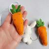 1-10PCS Easter Carrot Bunny Fabric Hanging Decor Creative Home Party Decoration Indoor Gift for Spring Festival Holiday Ornament