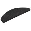 VidaXL Tapis d'escalier autocollants 15 pcs 65x22,5x3,5 cm Noir 136396