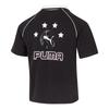 Puma Fashionable Versatile Soft Loose Short Sleeve Polo Shirt Unisex Tops Black 633071-01