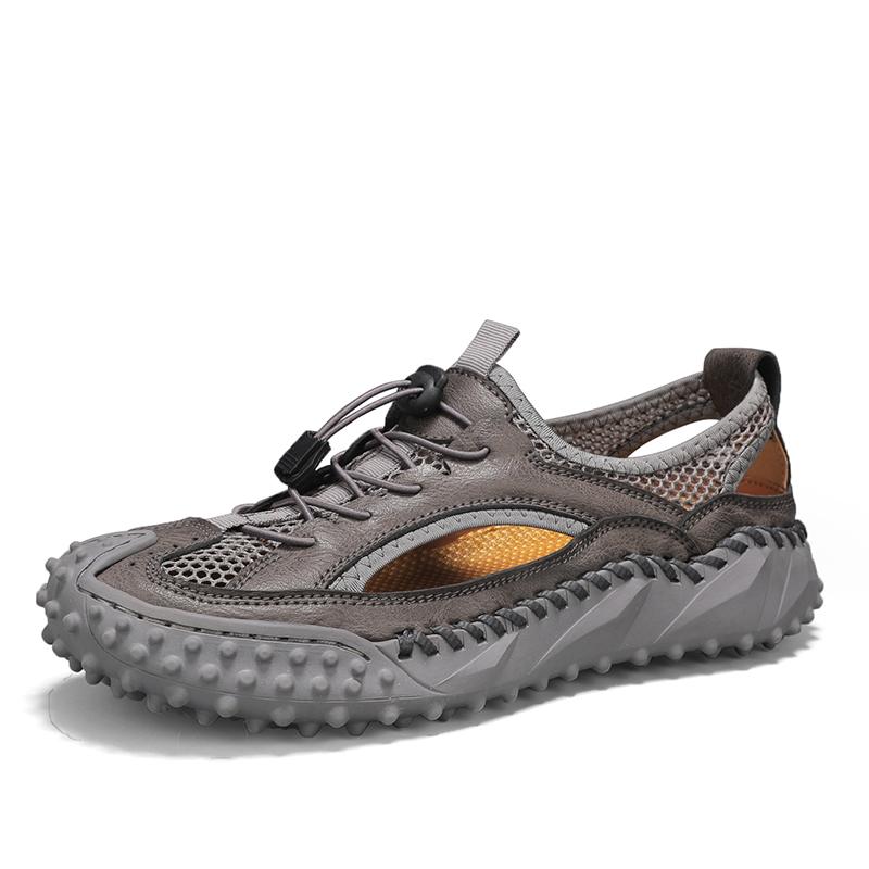 Fashion Trendy Big Size Mesh Men's Shoes 38-48 Summer Breathable Knit Sneakers Casual Shoes Cushioned Gym Training Shoes for Wide Feet