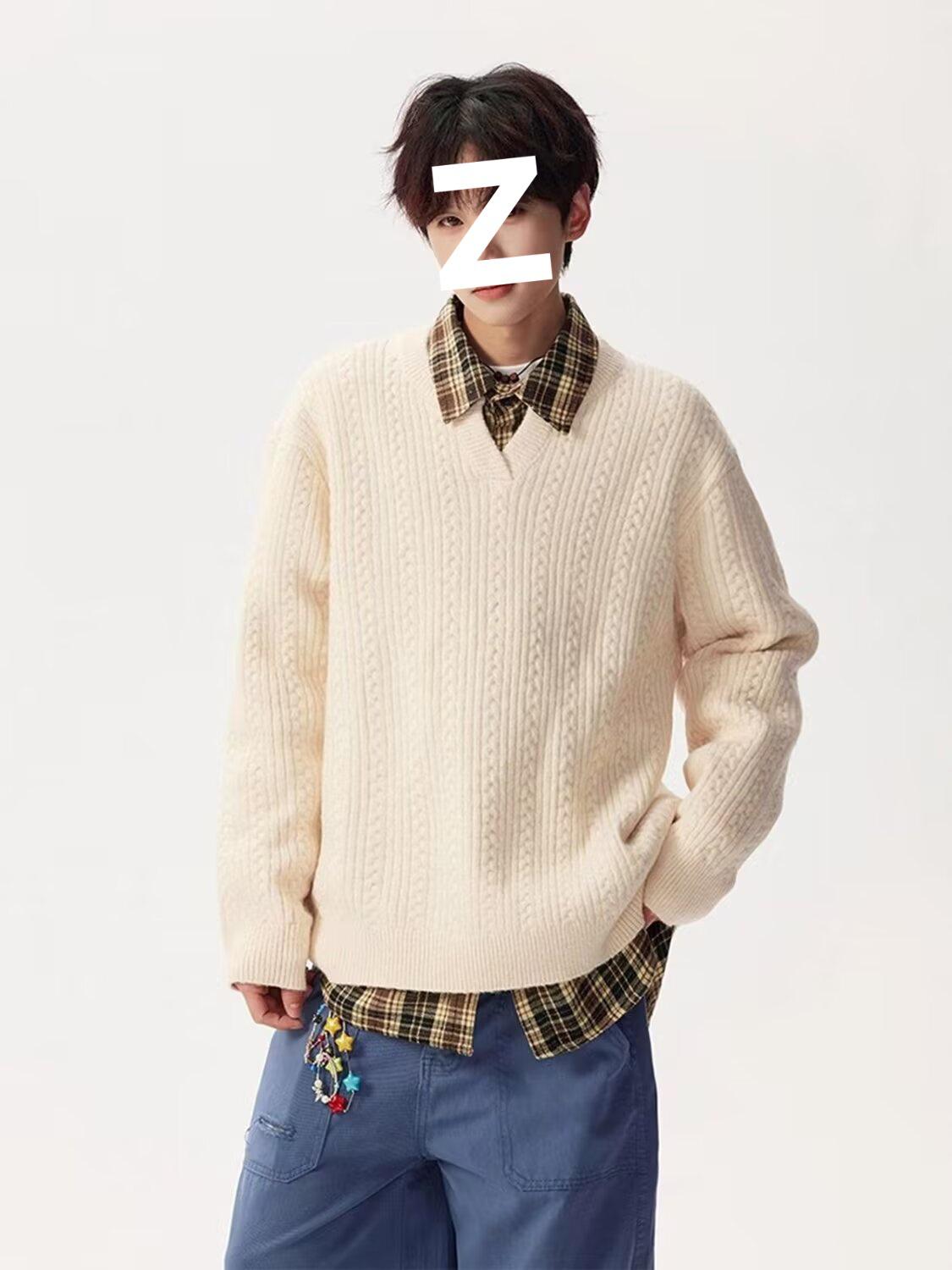 Apricot Harajuku Long-Sleeved Sweater - Trendy, Versatile, and Fashionable Japanese Style XL