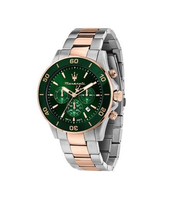 Competizione Chronograph Two Tone Stainless Steel Green Dial Quartz R8873600004 100M Men's Watch