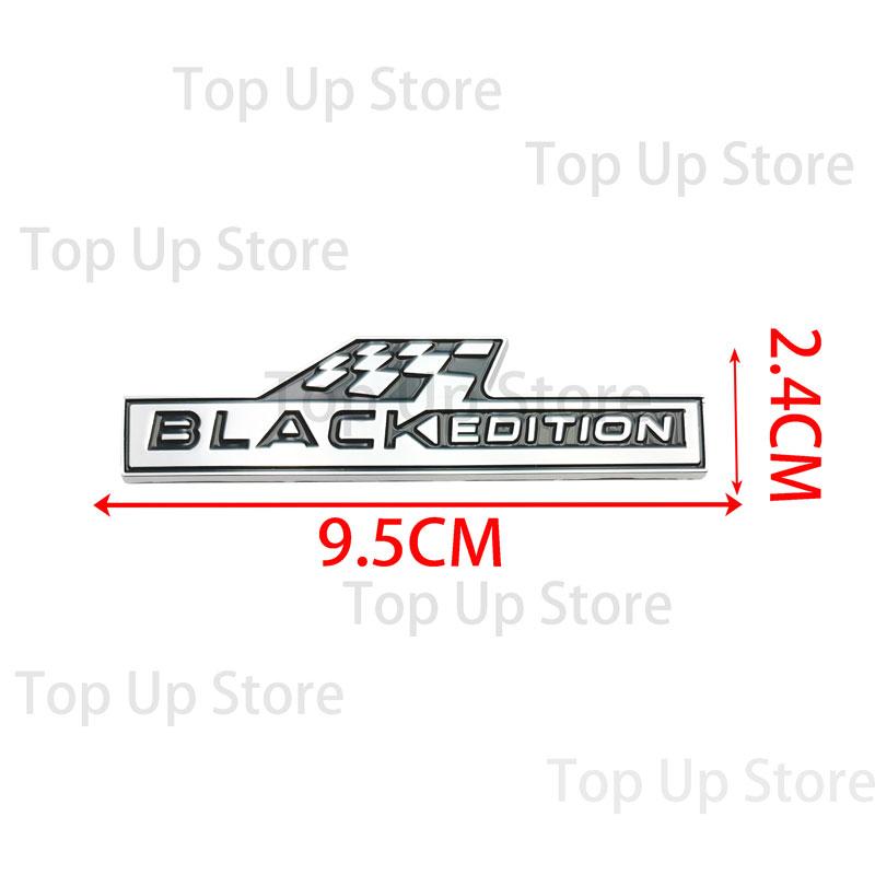 NEW Car Accessory 3D Metal Black Edition Car Emblem Rear Trunk Badge Fender Sticker Body Decal