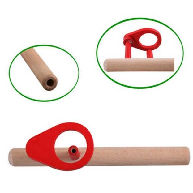 Výbušné dřevěné závěsné dmychadlo na koule Dětské puzzle pro ranou výchovu Hry pro rodiče a děti Trénink Kapacita plic Hračky