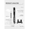 WEST BIKING Portable Bike Pump High Pressure Digital Gauge Hose MTB Road Bicycle Pump Schrader Presta Valve Cycling Hand Pump