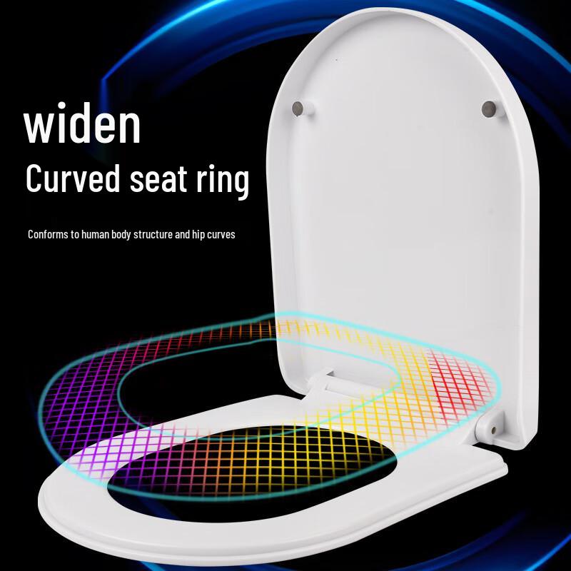 TLXT V-Shape Soft Close Toilet Seat with Large Thickened Pads