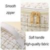 Fashion Cosmetic Bag Large Capacity Portable Handbag Plaid Travel Makeup Bag Portable Toiletries Organizer Bathroom Storage Case