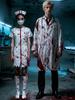 Zombie Doctor Nurse Couple Costume Bloody Scary Hospital Outfit Adult Horror Halloween Masquerade Cosplay Fancy Dress Set