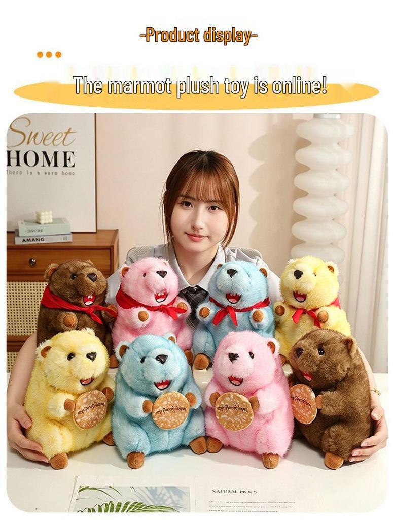 Cross-border Plush Marmot Ququwa Doll - Plateau Groundhog Toy, Children's Birthday Gift