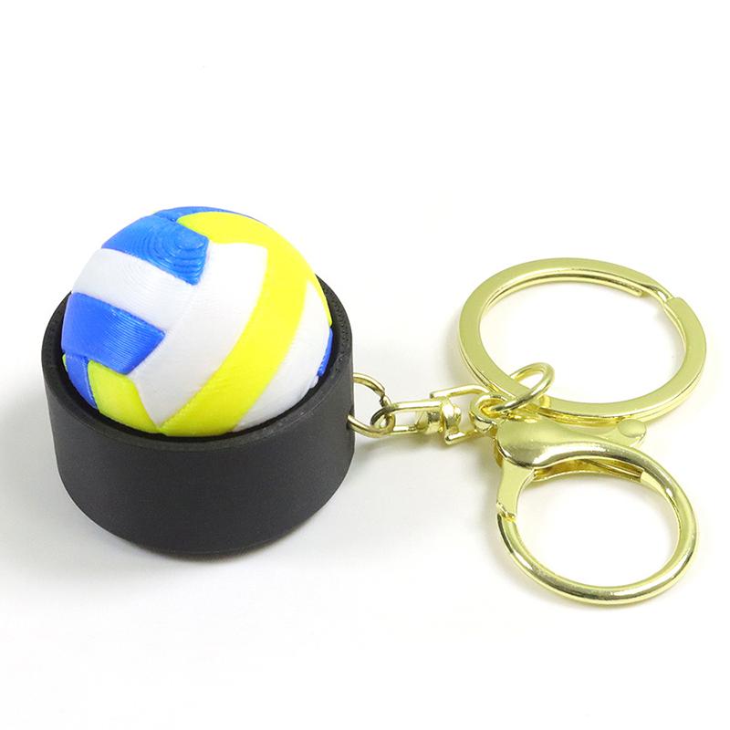 3D Tisk Sportovní Míč Clicker Klíčenka Basketbal Fotbal Tlačítko Fidget Hračka Kapesní Decompresní Nástroj Pro Stres