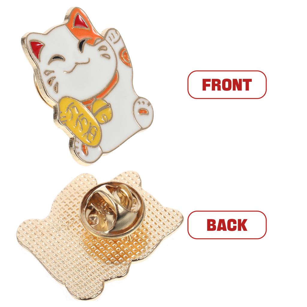 Cat Brooch Japanese Style Brooch Cartoon Fortune Cat Pin Clothing Accessory Cats Brooches Badge Diy Clothing Jewelry Making
