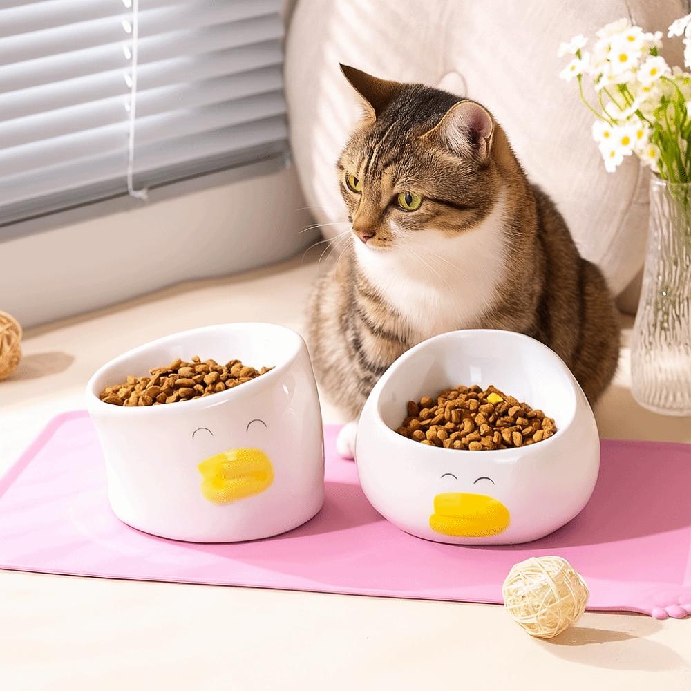 Anti Black Chin Dog Food Bowl Raised Design Anti-Tipping Bowl Creative Cat Bowl  Pet Feeding