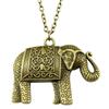Elephant Head Pendant Necklace Lucky Boho Tribal Style Jewelry 45cm or 70cm Long Chain