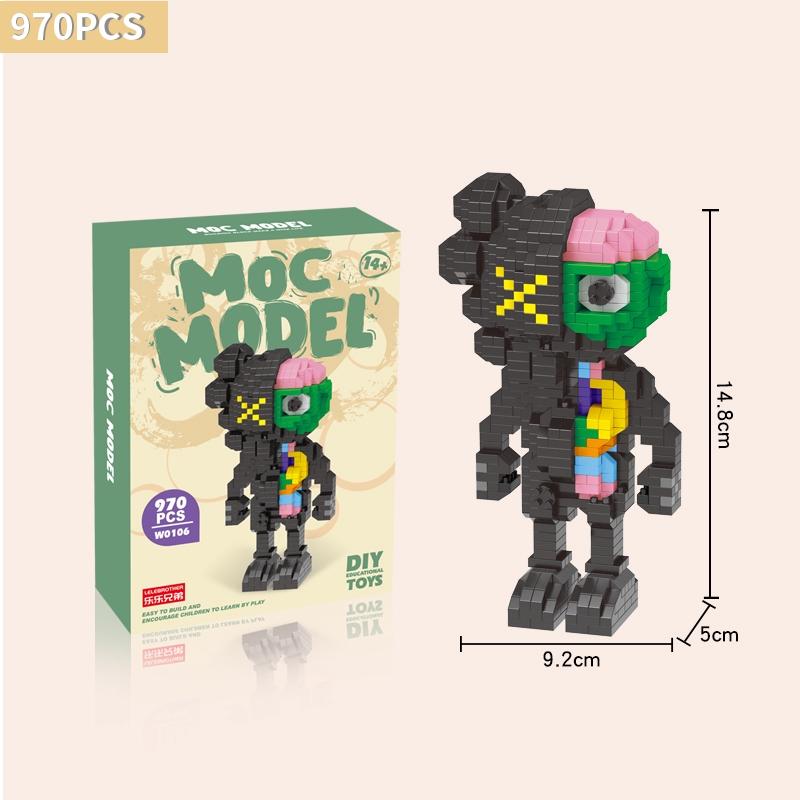 [Spot] micro diamond building blocks small particles assembled adult three-dimensional high difficulty cartoon model birthday gift toy set