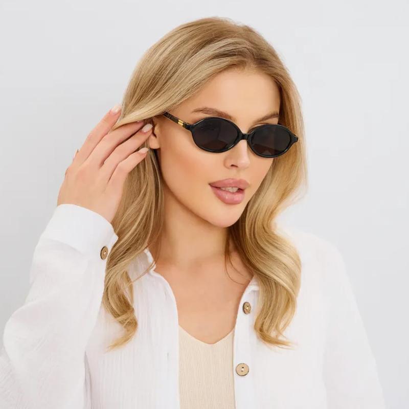 New Sunglasses Retro Versatile Women's High-end Fashion Exquisite Oval Fashion Sunglasses 3089