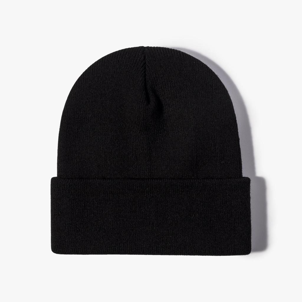 Unisex Korean-Style Embroidered Wool Beanie for Autumn/Winter – Slimming Look, Ideal for Outdoor Activities