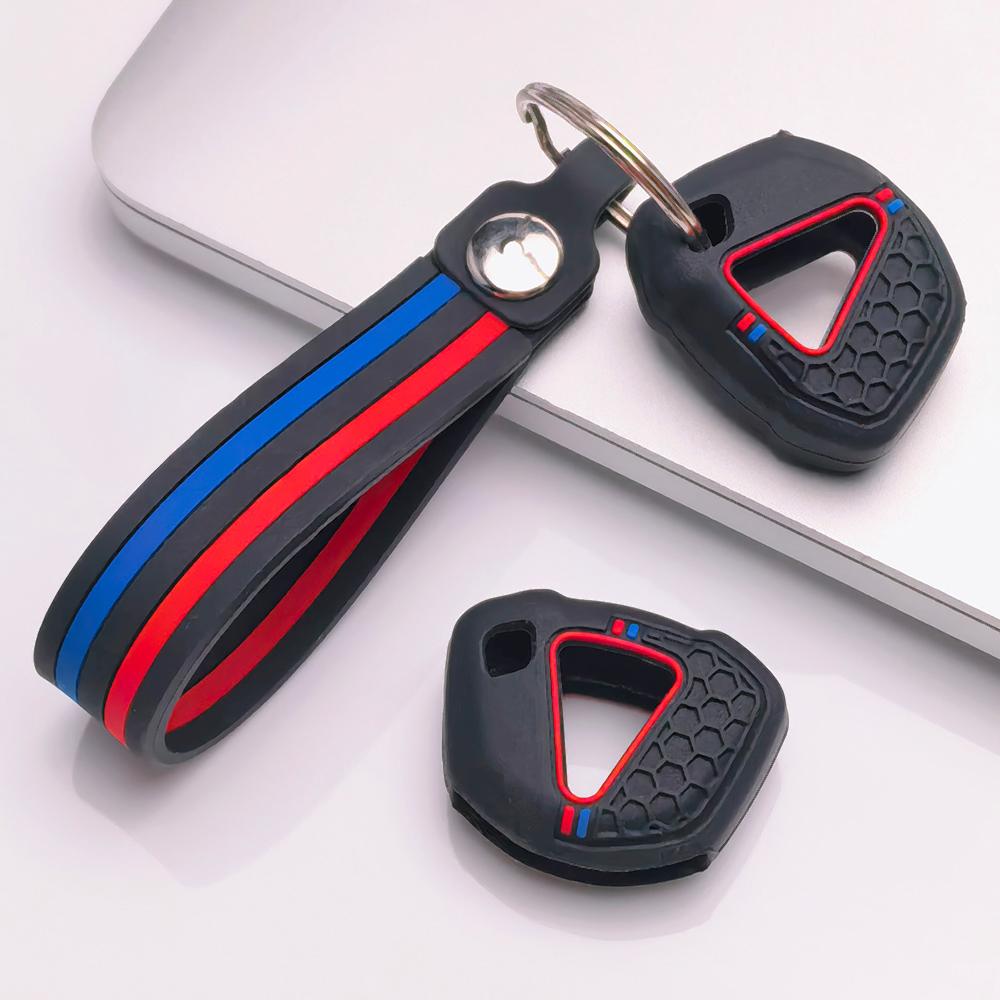 Key Cover for Kawasaki Ninja 250 300 400 650 ZX 6R 10R with Keychain Anti-Scratch Surface Shockproof Structure Soft Grip Texture Easy Install Design