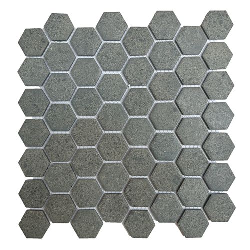 

30x30cm Ceramic Pebble Mosaic Tiles Spa Pools Fish Ponds Bathrooms Anti-skid Wear-Resistant Floor Wall Decor Easy Cut Mesh Base (Light Grey,30x30cm)