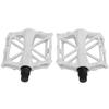 Bicycle Pedals Non Slip Lightweight Mountain Bike Aluminum Alloy Platform PedalsWhite