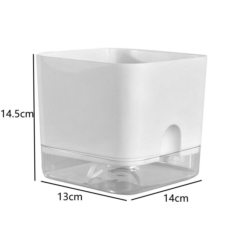 Self Watering Square Flower Pot with Removable Water Reservoir for Indoor Home and Outdoor Balcony Gardening
