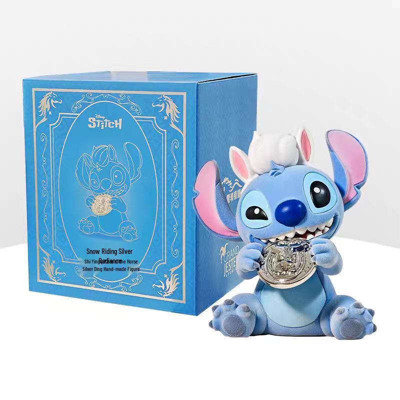 Jiumu Sundries Limited Edition Year of the Horse Silver Stitch Snow Rider New Year Gift. Stitch (Blue)