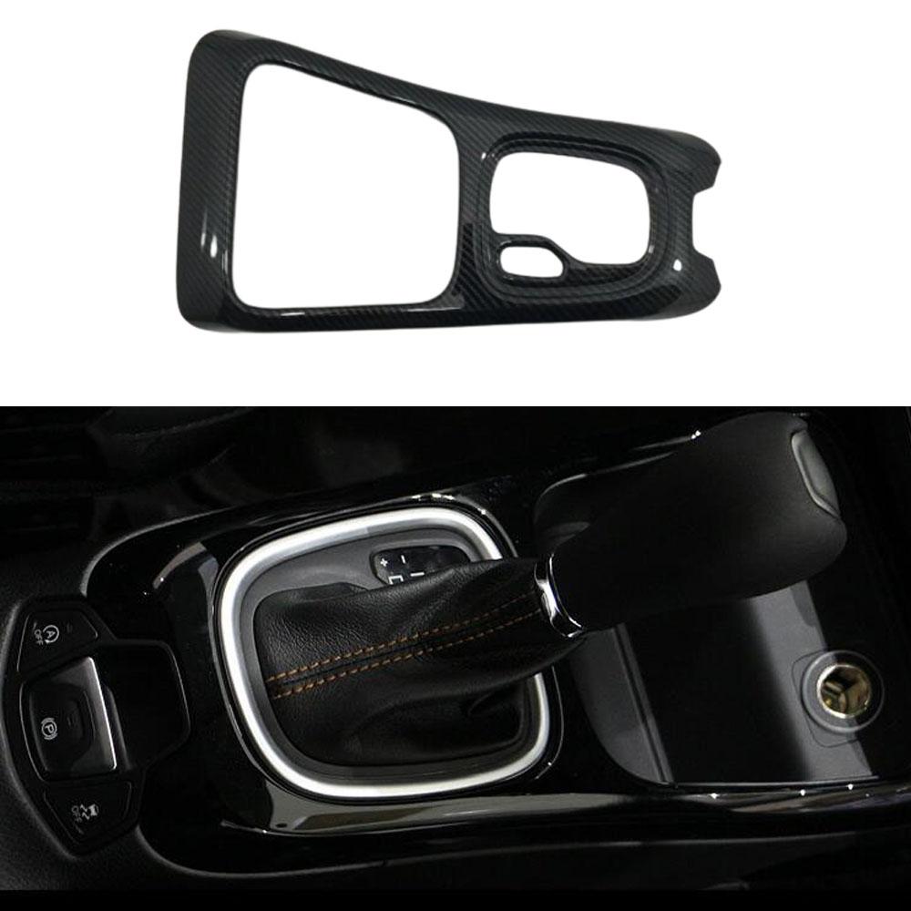 For Jeep Compass 2017 2018- ABS Plastic Car Door Sound Speaker Audio Ring Cover Carbon Fiber Water Cup Holder Frame Trim
