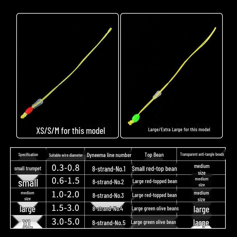 Ensemble de connecteurs de ligne principale Dyneema renforcé avec accessoires pour nœud de scion