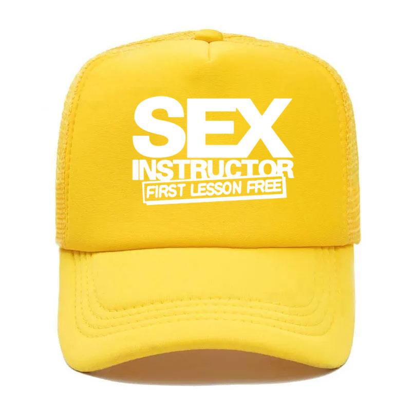 Sex Instructor Funny Creative Baseball Cap Men Women Parent-Child Hats Mesh Visor Outdoor Adjustable Caps Moto Gp Baseball Cap