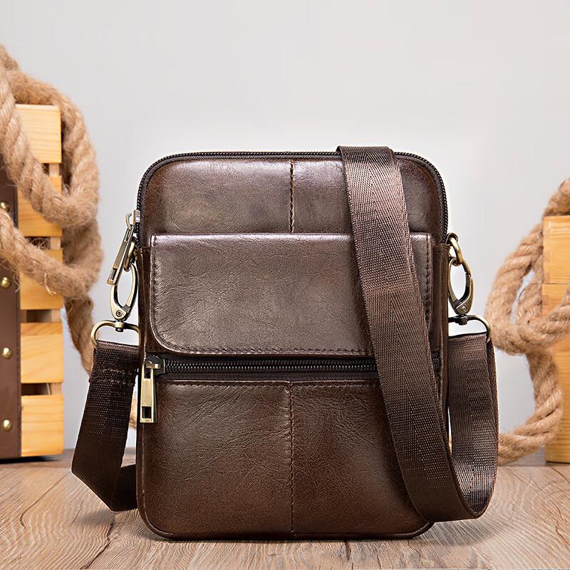 Men's Genuine Leather Shoulder & Crossbody Bag