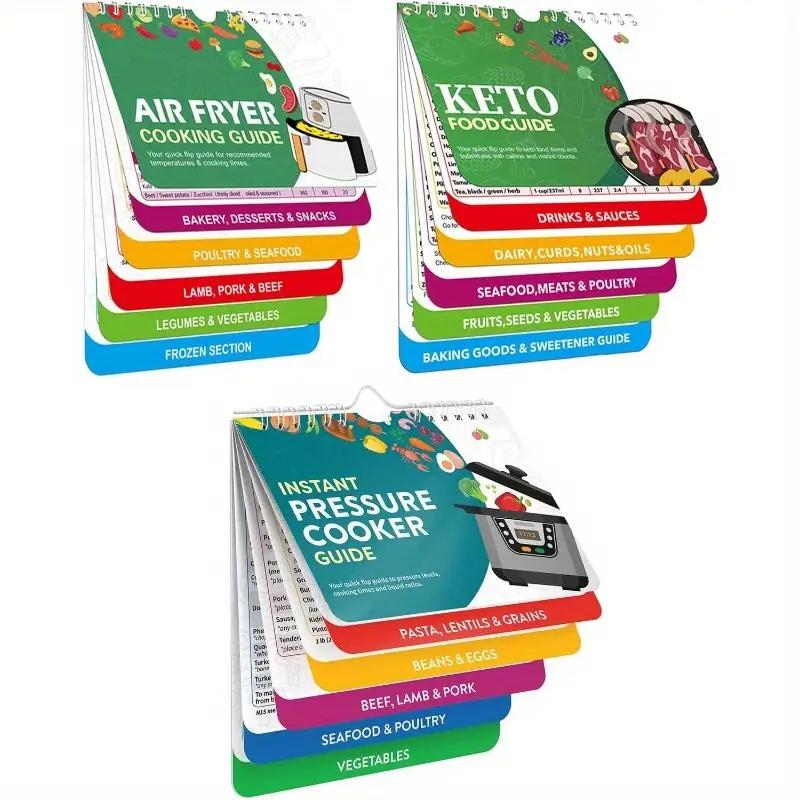 Air Fryer Cookbook Magnetic Cheat Sheet, Guide Booklet, Cookbooks Instant Accessories Oven Cooking Pot Temp Times Chart