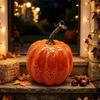Textured Finish Foam Pumpkin 13.5X16.5CM/5.31X6.5Inch Artificial Pumpkin Thanksgiving Decoration for Fall Shelf and Window