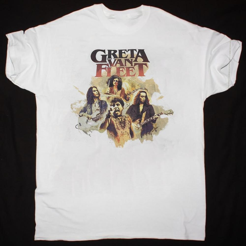 Greta Van Fleet White TShirt Cotton Full Size Unisex S5XL FN726 Unisex T-Shirt S