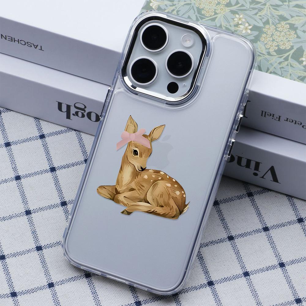 Smelly Deer Phone Case For Iphone 17 17E 16E 15 Pro Max 12 14 11 16 13 Transparent Ultra-Thin Protective Shell Coque