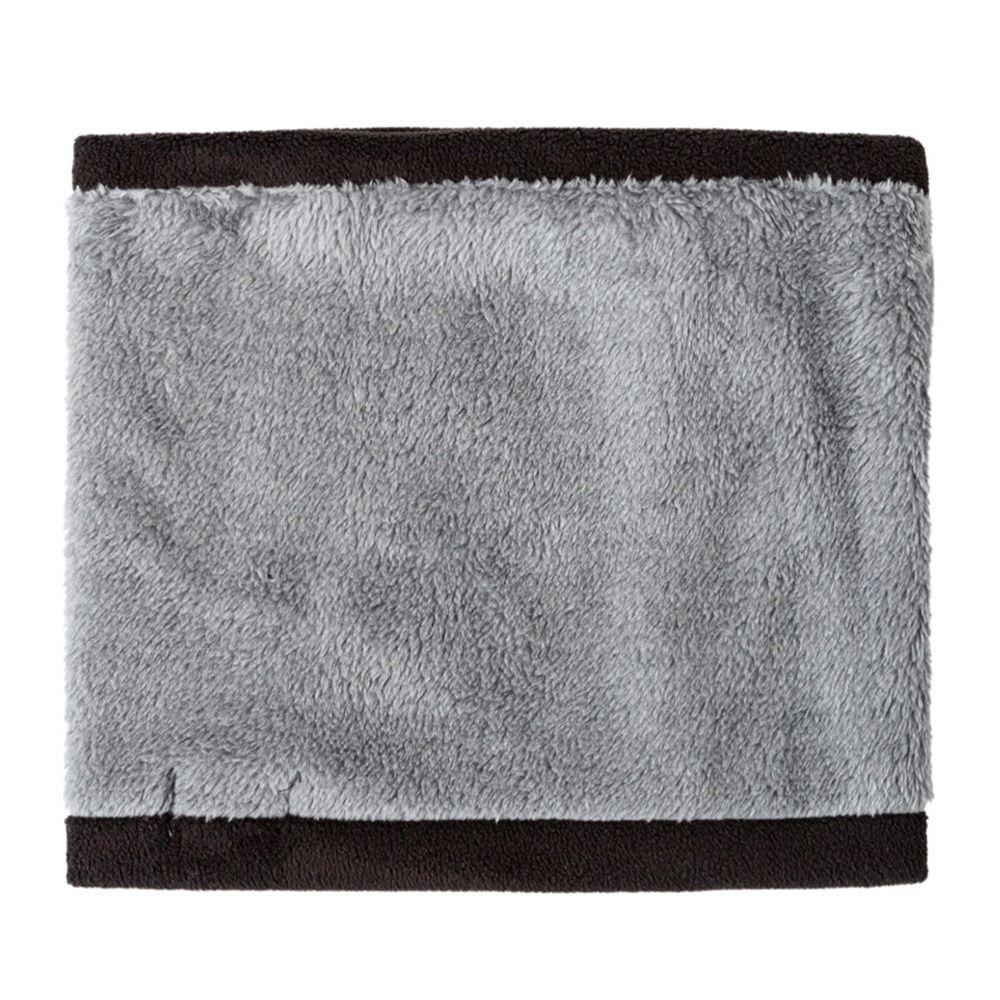 Double-Layer Fleece Neck Warmer for Men Thick Warm Fleece Lined Thermal Scarf  for Cold Weather