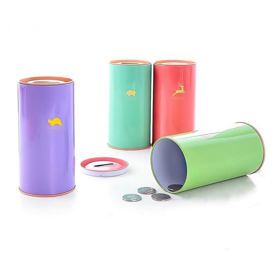 Kovové prasátko s velkou kapacitou, zvířecí vzor, ​​​​dětská válcová spořitelna, nástroj pro finanční správu