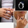 Vintage Lapis Lazuli Natural Stone Ring for Men, High Polished Stainless Steel Ring, Punk Fashion Jewelry Gift Wholesale