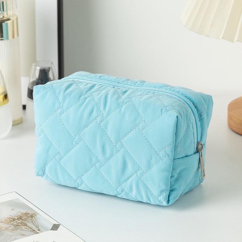 Floral Print Makeup Bag For Women Portable Simple Large Capacity Soft Storage Bag For Travel