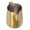 230ml Coffee Steaming Pitcher with Angled Handle Stainless Steel Olecranon Milk Frothing Cup for Latte White