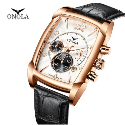 Top Gloednieuw Mode Zakelijk Multifunctioneel Heren Quartz Horloge Heren Waterdicht Riemhorloge