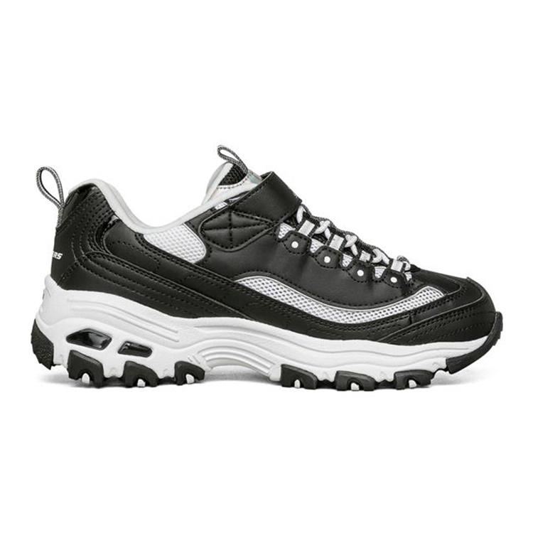 (GS) Skechers D'Lites 'Black White' Kids' 302504L-BLK