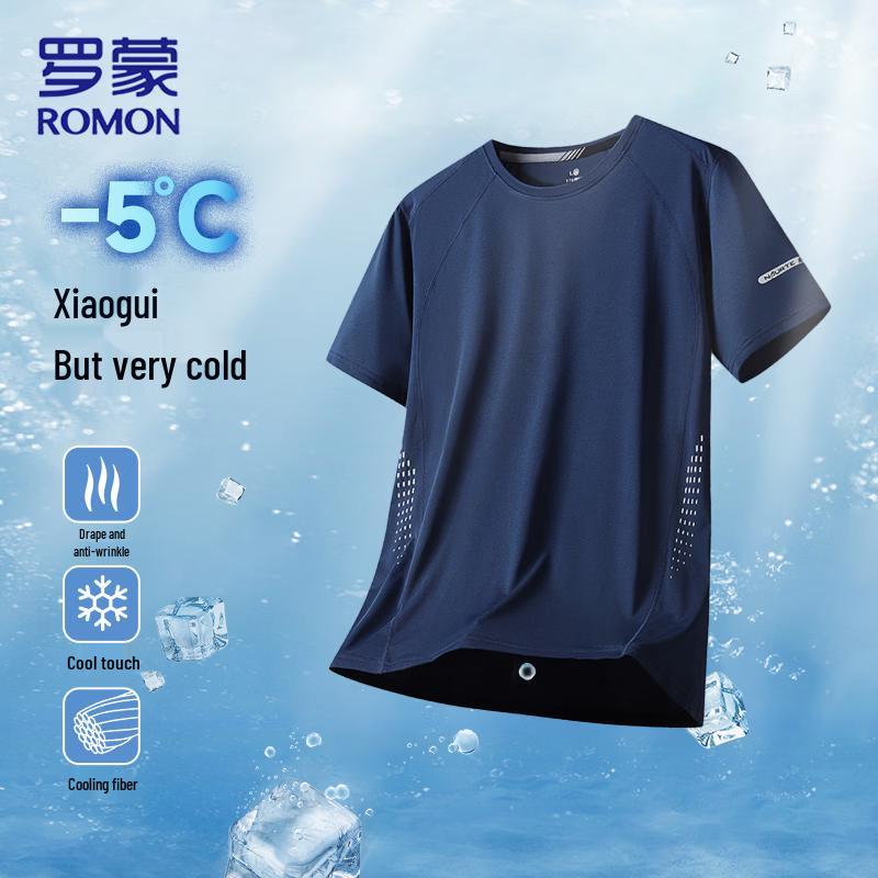 Romon Men s Ice Silk Quick-Dry T-Shirt 5XL