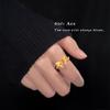 Adjustable Retro High-End Women's Ring: Light Luxury, Artistic Antique Style, Niche Fashion Open Ring