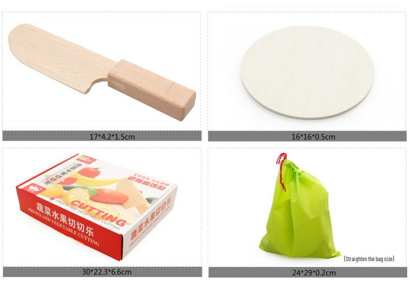 Wooden Kids' Educational Toys: Role-Playing Simulation with Fruits and Vegetables Cut Game