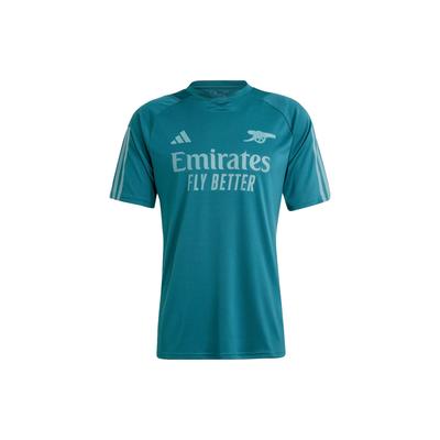 Arsenal Tiro 23 Training Jersey, Letter Print Spliced, Short Sleeve, Football Men Tops Rich-Green HZ2206