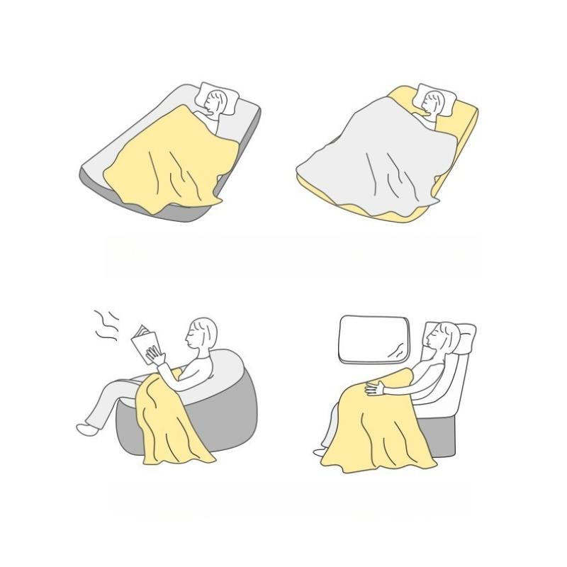 Active Printing Dyeing Double-sided Plush Blanket Dormitory Single Blankets Soft Skin Friendly Bed Sheets Bedclothes Multi Functional Covers 1pcs