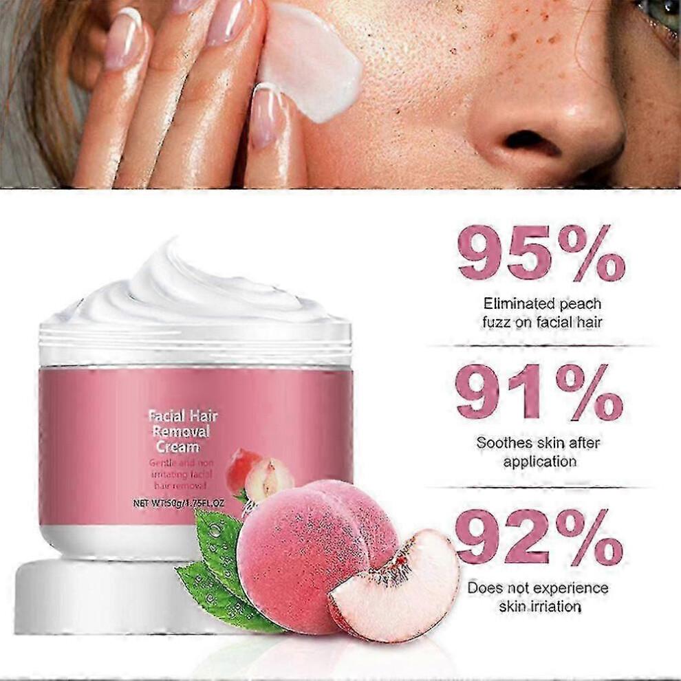 (1pc)1-3x Gentle Facial Hair Removal Cream for Women 50g Non-Irritating Hair Removal Cream for All Skin Types